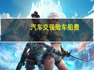 汽车交强险车船费