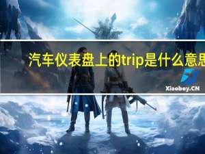 汽车仪表盘上的trip是什么意思（汽车仪表盘上的trip是什么意思）
