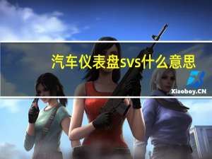 汽车仪表盘svs什么意思