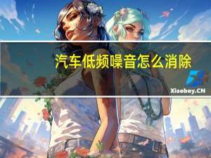 汽车低频噪音怎么消除