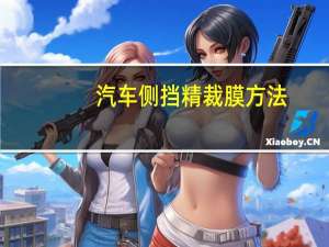 汽车侧挡精裁膜方法