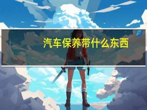 汽车保养带什么东西