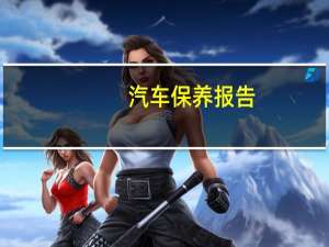 汽车保养报告