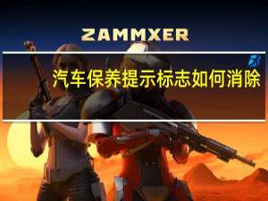 汽车保养提示标志如何消除