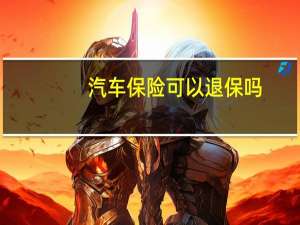 汽车保险可以退保吗