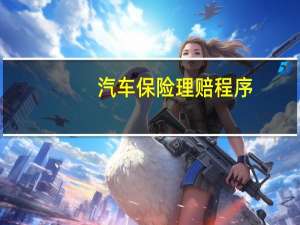 汽车保险理赔程序