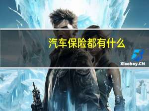 汽车保险都有什么