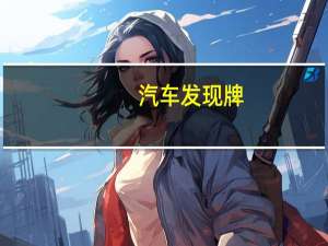 汽车发现牌