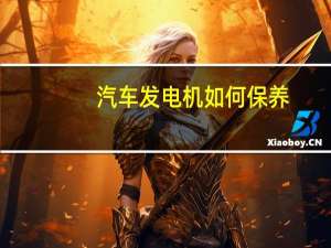 汽车发电机如何保养