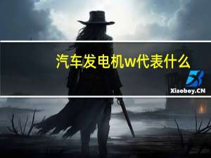 汽车发电机w代表什么