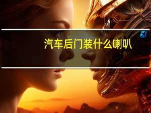 汽车后门装什么喇叭