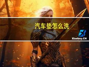 汽车垫怎么洗