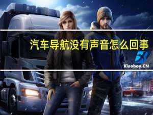 汽车导航没有声音怎么回事