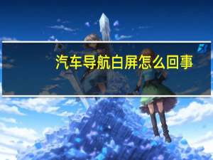 汽车导航白屏怎么回事