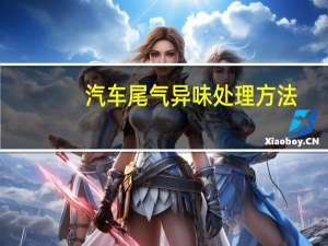 汽车尾气异味处理方法
