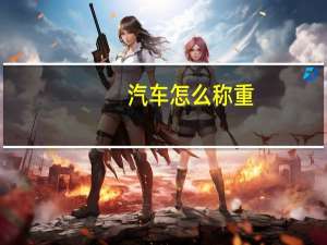 汽车怎么称重