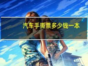 汽车手撕票多少钱一本