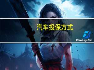 汽车投保方式