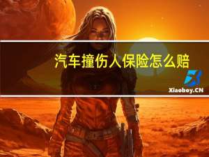 汽车撞伤人保险怎么赔