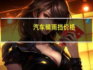 汽车晴雨挡价格