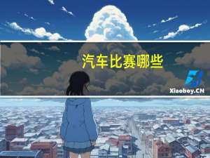 汽车比赛哪些