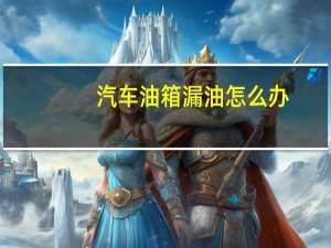 汽车油箱漏油怎么办