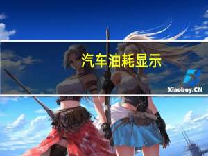 汽车油耗显示