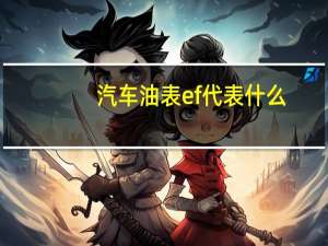 汽车油表ef代表什么