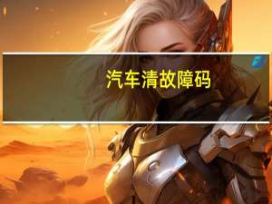 汽车清故障码