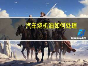 汽车烧机油如何处理