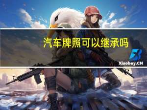 汽车牌照可以继承吗