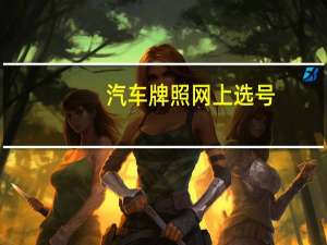 汽车牌照网上选号