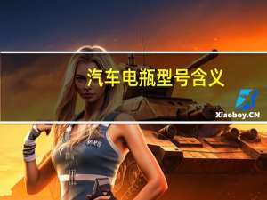 汽车电瓶型号含义