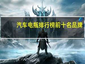 汽车电瓶排行榜前十名品牌