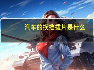 汽车的换挡拨片是什么