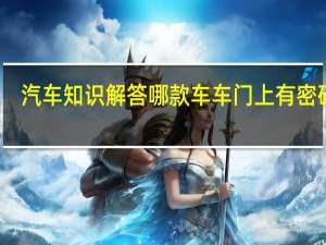 汽车知识解答哪款车车门上有密码锁？