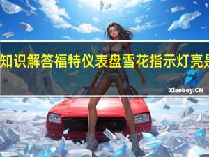 汽车知识解答福特仪表盘雪花指示灯亮是什么意思？