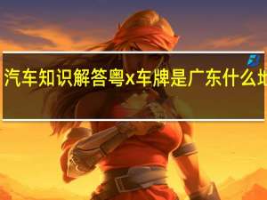 汽车知识解答粤x车牌是广东什么地方的？
