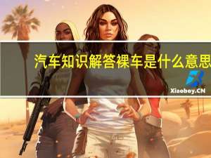 汽车知识解答裸车是什么意思？