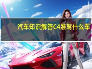 汽车知识解答C4准驾什么车？