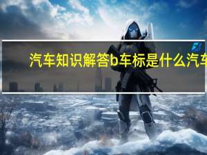 汽车知识解答b车标是什么汽车？