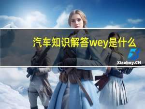 汽车知识解答wey是什么？