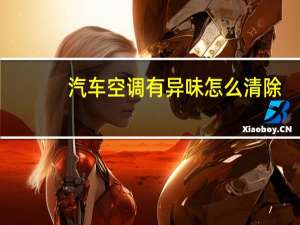 汽车空调有异味怎么清除