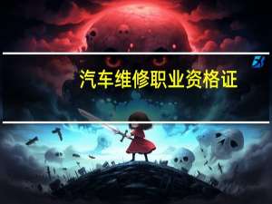 汽车维修职业资格证