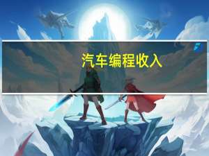 汽车编程收入