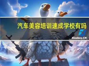 汽车美容培训速成学校有吗