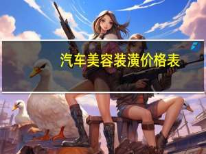 汽车美容装潢价格表