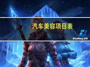 汽车美容项目表