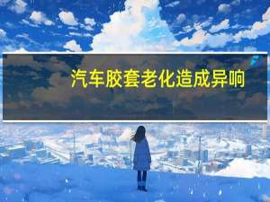汽车胶套老化造成异响