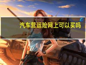 汽车营运险网上可以买吗